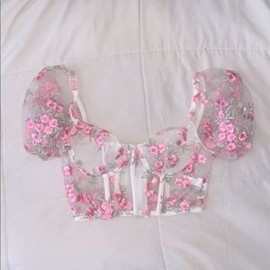 Floral corset top